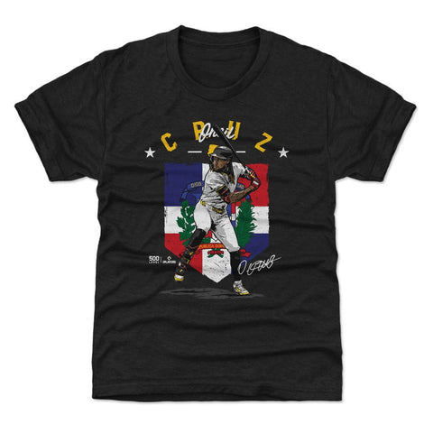 Oneil Cruz T-Shirt - Kids Crewneck Pittsburgh Flag Tee | Lightweight Cotton Blend Kids T-Shirt - YinzerShop