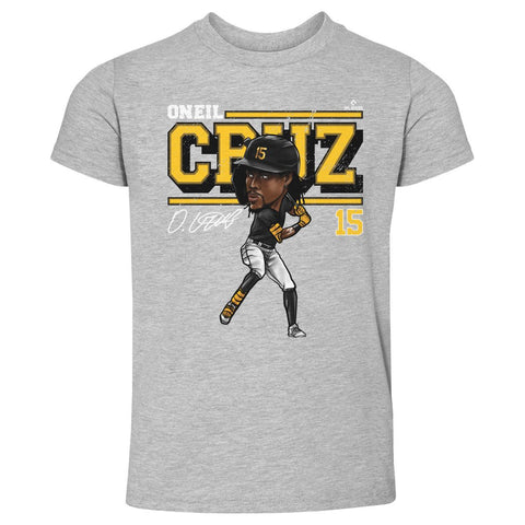 Oneil Cruz T-Shirt - Kids Crewneck Tee | Pittsburgh Baseball Cartoon Shirt Kids Toddler T-Shirt - YinzerShop
