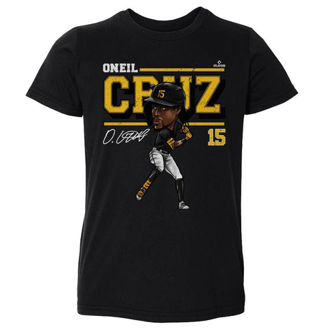 Oneil Cruz T-Shirt - Kids Crewneck Tee | Pittsburgh Baseball Cartoon Shirt Kids Toddler T-Shirt - YinzerShop