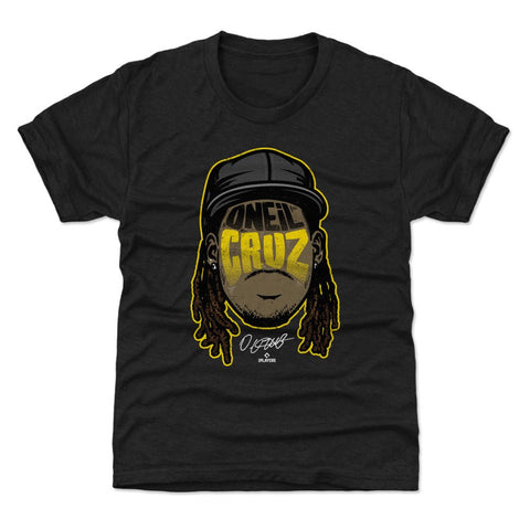Oneil Cruz T-shirt - Kids Crewneck Tee | Pittsburgh Player Silhouette Shirt Kids T-Shirt - YinzerShop