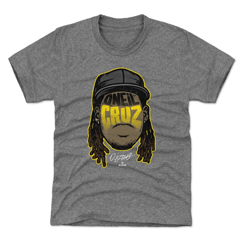 Oneil Cruz T-shirt - Kids Crewneck Tee | Pittsburgh Player Silhouette Shirt Kids T-Shirt - YinzerShop