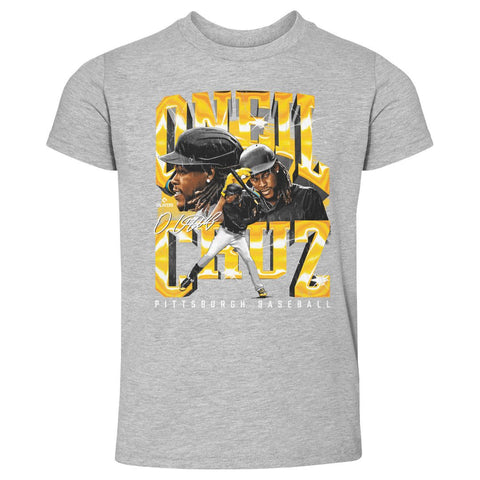 Oneil Cruz T-Shirt - Kids Crewneck Tee | Vintage Baseball Shirt, Lightweight Cotton Kids Toddler T-Shirt - YinzerShop