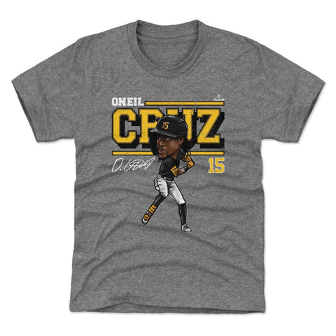 Oneil Cruz T-Shirt - Kids Crewneck Tee With Pittsburgh Cartoon Graphic Kids T-Shirt - YinzerShop