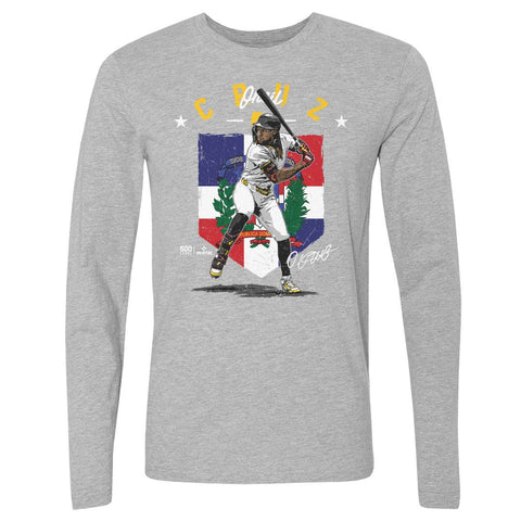 Oneil Cruz T-shirt - Lightweight Cotton Crewneck Long Sleeve Tee | Pittsburgh Flag Shirt Men's Long Sleeve T-Shirt - YinzerShop