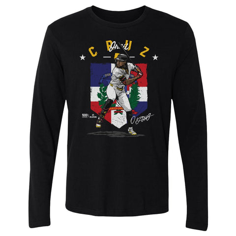 Oneil Cruz T-shirt - Lightweight Cotton Crewneck Long Sleeve Tee | Pittsburgh Flag Shirt Men's Long Sleeve T-Shirt - YinzerShop