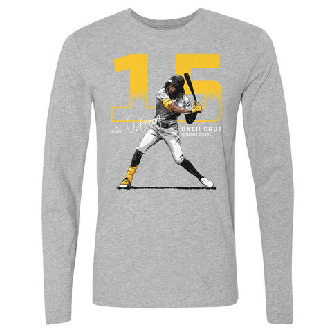 Oneil Cruz T-shirt - Pittsburgh Baseball Fan Crewneck Long Sleeve Cotton Tee Men's Long Sleeve T-Shirt - YinzerShop
