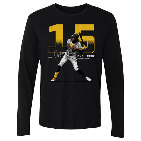 Oneil Cruz T-shirt - Pittsburgh Baseball Fan Crewneck Long Sleeve Cotton Tee Men's Long Sleeve T-Shirt - YinzerShop