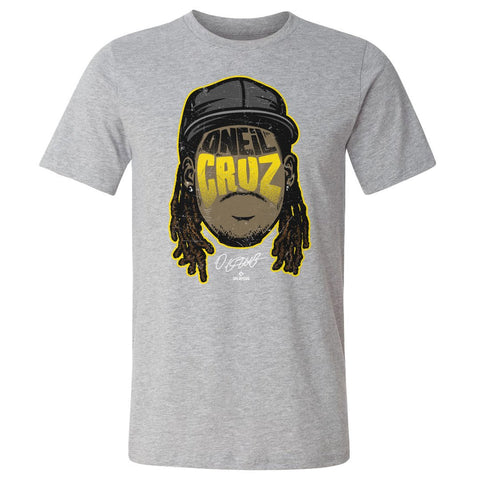 Oneil Cruz T-Shirt - Pittsburgh Baseball Shirt | Player Silhouette Tee Cotton Crewneck Men's Cotton T-Shirt - YinzerShop