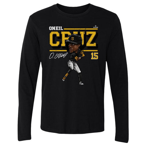 Oneil Cruz T-Shirt – Pittsburgh Cartoon Baseball Tee | Long Sleeve Cotton Crewneck Men's Long Sleeve T-Shirt - YinzerShop