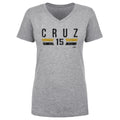 Oneil Cruz T-Shirt - Pittsburgh Cotton V-Neck Tee | Regular Fit Heather Color Women's V-Neck T-Shirt - YinzerShop