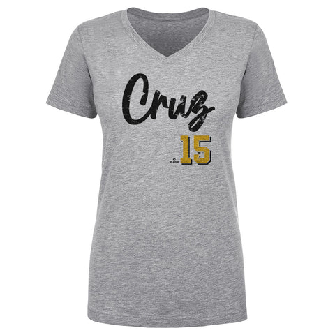 Oneil Cruz T-Shirt - Pittsburgh Shirt | Cotton V-Neck Tee, Digital Print Women's V-Neck T-Shirt - YinzerShop