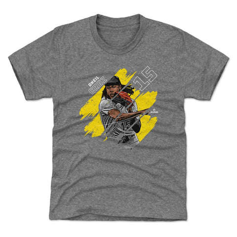Oneil Cruz T-Shirt - Pittsburgh Stripes Kids Crewneck Short Sleeve Tee Kids T-Shirt - YinzerShop