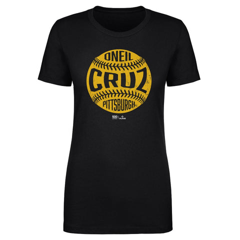 Oneil Cruz Vintage Baseball T-Shirt – Pittsburgh Cotton Crewneck Tee Slim Fit Women's T-Shirt - YinzerShop