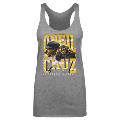 Oneil Cruz Vintage Tank Top – Slim Fit Tri Color Athletic Style Sleeveless Shirt Women's Tank Top - YinzerShop