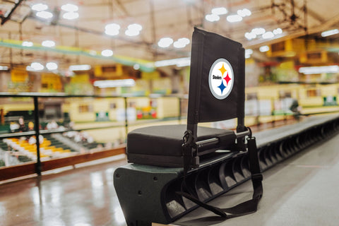 Pittsburgh Steelers Gridiron Stadium Seat | Foldable Sports Chair with Adjustable Carry Straps