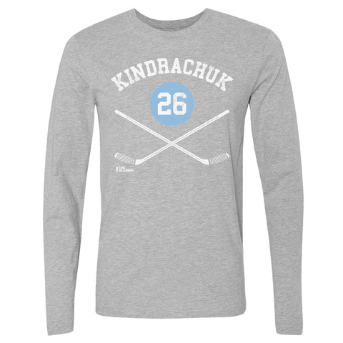Orest Kindrachuk T-Shirt – Pittsburgh Hockey Tee | Cotton Crewneck Long Sleeve Men's Long Sleeve T-Shirt - YinzerShop
