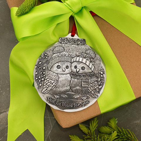 Owl Be There Ornament – Handcrafted American Made Friendship Gift for Holiday Tree - YinzerShop