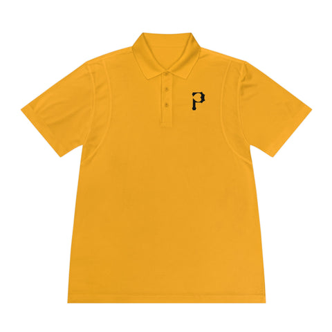 P For Pittsburgh Heart - Men's Sport Polo Shirt T-Shirt - YinzerShop