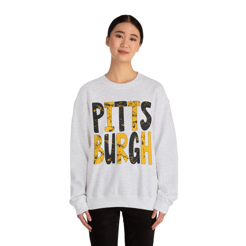 Painted Pittsburgh - Heavy Blend™ Crewneck Sweatshirt Sweatshirt - YinzerShop