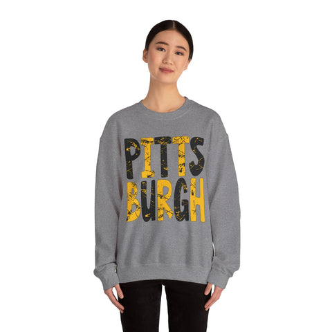 Painted Pittsburgh - Heavy Blend™ Crewneck Sweatshirt Sweatshirt - YinzerShop