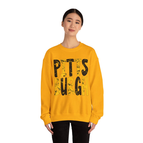 Painted Pittsburgh - Heavy Blend™ Crewneck Sweatshirt Sweatshirt - YinzerShop