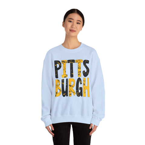 Painted Pittsburgh - Heavy Blend™ Crewneck Sweatshirt Sweatshirt - YinzerShop