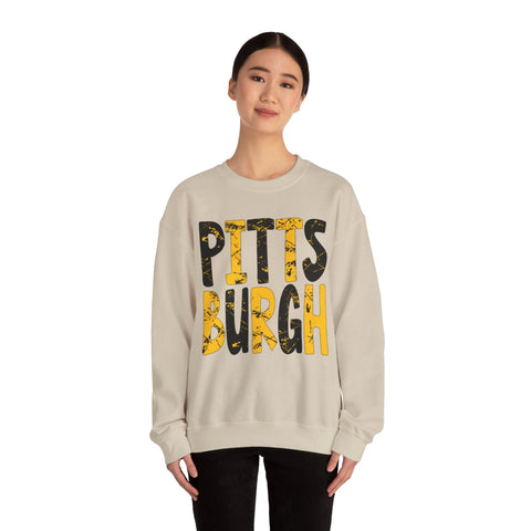 Painted Pittsburgh - Heavy Blend™ Crewneck Sweatshirt Sweatshirt - YinzerShop