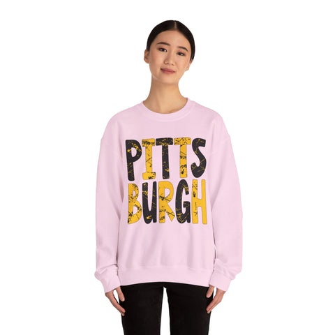 Painted Pittsburgh - Heavy Blend™ Crewneck Sweatshirt Sweatshirt - YinzerShop