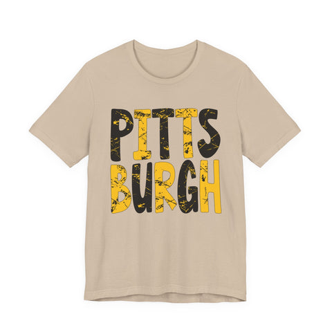 Painted Pittsburgh T-Shirt - Premium Printed Tee | Soft Cotton Short Sleeve Tee T-Shirt - YinzerShop