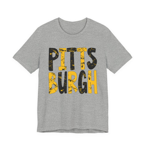 Painted Pittsburgh T-Shirt - Premium Printed Tee | Soft Cotton Short Sleeve Tee T-Shirt - YinzerShop