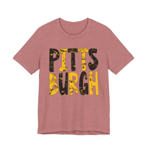 Painted Pittsburgh T-Shirt - Premium Printed Tee | Soft Cotton Short Sleeve Tee T-Shirt - YinzerShop