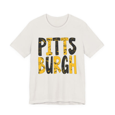 Painted Pittsburgh T-Shirt - Premium Printed Tee | Soft Cotton Short Sleeve Tee T-Shirt - YinzerShop