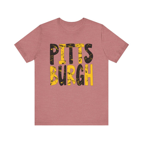 Painted Pittsburgh T-Shirt - Premium Printed Tee | Soft Cotton Short Sleeve Tee T-Shirt - YinzerShop