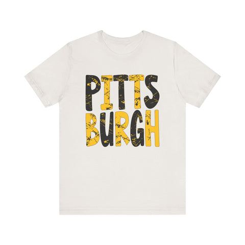 Painted Pittsburgh T-Shirt - Premium Printed Tee | Soft Cotton Short Sleeve Tee T-Shirt - YinzerShop