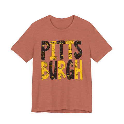 Painted Pittsburgh T-Shirt - Premium Printed Tee | Soft Cotton Short Sleeve Tee T-Shirt - YinzerShop