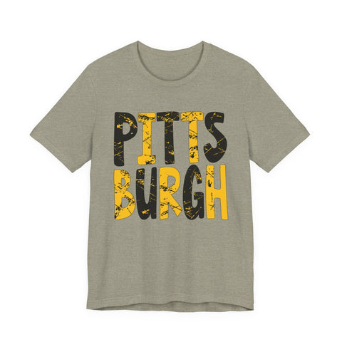 Painted Pittsburgh T-Shirt - Premium Printed Tee | Soft Cotton Short Sleeve Tee T-Shirt - YinzerShop