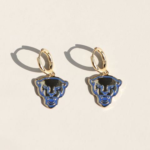 Panther Huggies Earrings – Gold Huggie Hoops | Lightweight Nickel Free Jewelry Huggies - YinzerShop