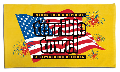Patriot Terrible Towel | Pittsburgh Steelers NFL Rally Towel - Cotton Fan Gear Terrible Towel - YinzerShop