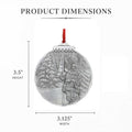 Patriotic Santa Ornament – Handcrafted USA Artisan Holiday Decor with Etched Aluminum - YinzerShop