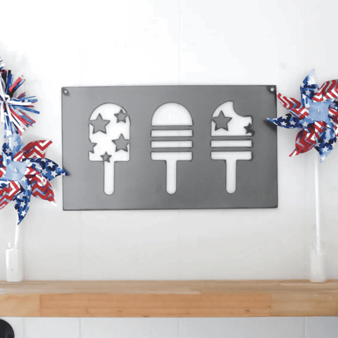Patriotic Wall Decor | Rust Resistant Metal Wall Art – Indoor Steel Sign Plaque Wall Decor - YinzerShop