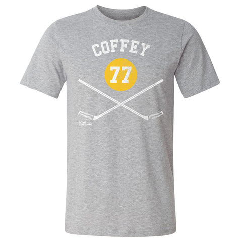 Paul Coffey Pittsburgh Shirt - Cotton Crewneck Tee With Hockey Sticks Graphic Men's Cotton T-Shirt - YinzerShop