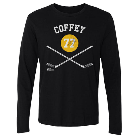 Paul Coffey T-Shirt – Pittsburgh 77 Sticks Design Cotton Crewneck Long Sleeve Tee Men's Long Sleeve T-Shirt - YinzerShop