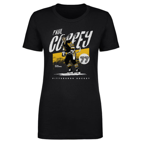 Paul Coffey T-Shirt - Pittsburgh Grunge Cotton Crewneck Shirt | 500 LEVEL Apparel Women's T-Shirt - YinzerShop