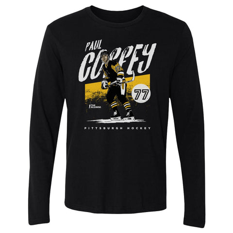 Paul Coffey T-Shirt - Pittsburgh Hockey Shirt | Long Sleeve Cotton Crewneck Tee Men's Long Sleeve T-Shirt - YinzerShop