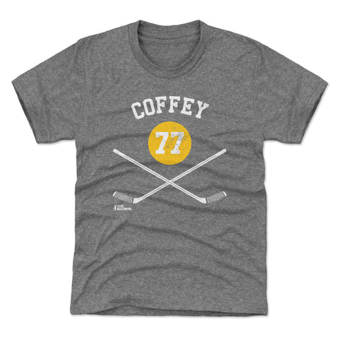 Paul Coffey T-Shirt – Pittsburgh Hockey Shirt With Hockey Sticks Graphic Tee Kids T-Shirt - YinzerShop