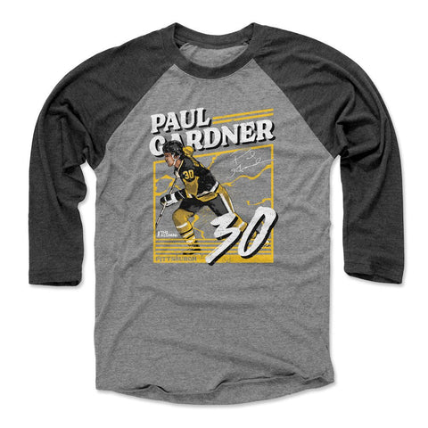 Paul Gardner Pittsburgh Power T-Shirt – 3/4 Sleeve Crewneck Raglan Tee Men's Baseball T-Shirt - YinzerShop