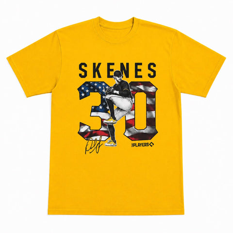 Paul Skenes 30 Stars & Stripes Tee – Pittsburgh Baseball T-Shirt - YinzerShop