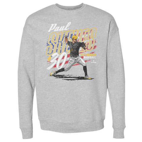 Paul Skenes Sweatshirt - Midweight Crewneck Cotton Blend With Pittsburgh Flag Shirt Design Men's Crewneck Sweatshirt - YinzerShop