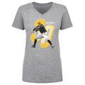 Paul Skenes T-Shirt - Cotton V-Neck Tee | Athletic Style Short Sleeve Shirt Women's V-Neck T-Shirt - YinzerShop