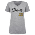 Paul Skenes T-shirt - Cotton V-Neck Tee | Regular Fit Heather Color Shirt Women's V-Neck T-Shirt - YinzerShop